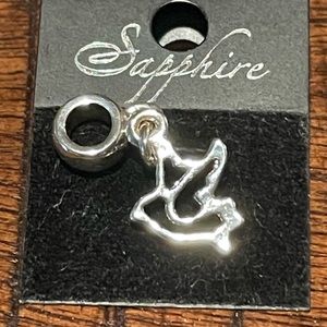 Stainless Steel Dove w wedding band.